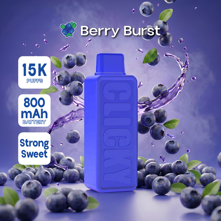 Isian semula pod pakai buang Clicky Berry Burst